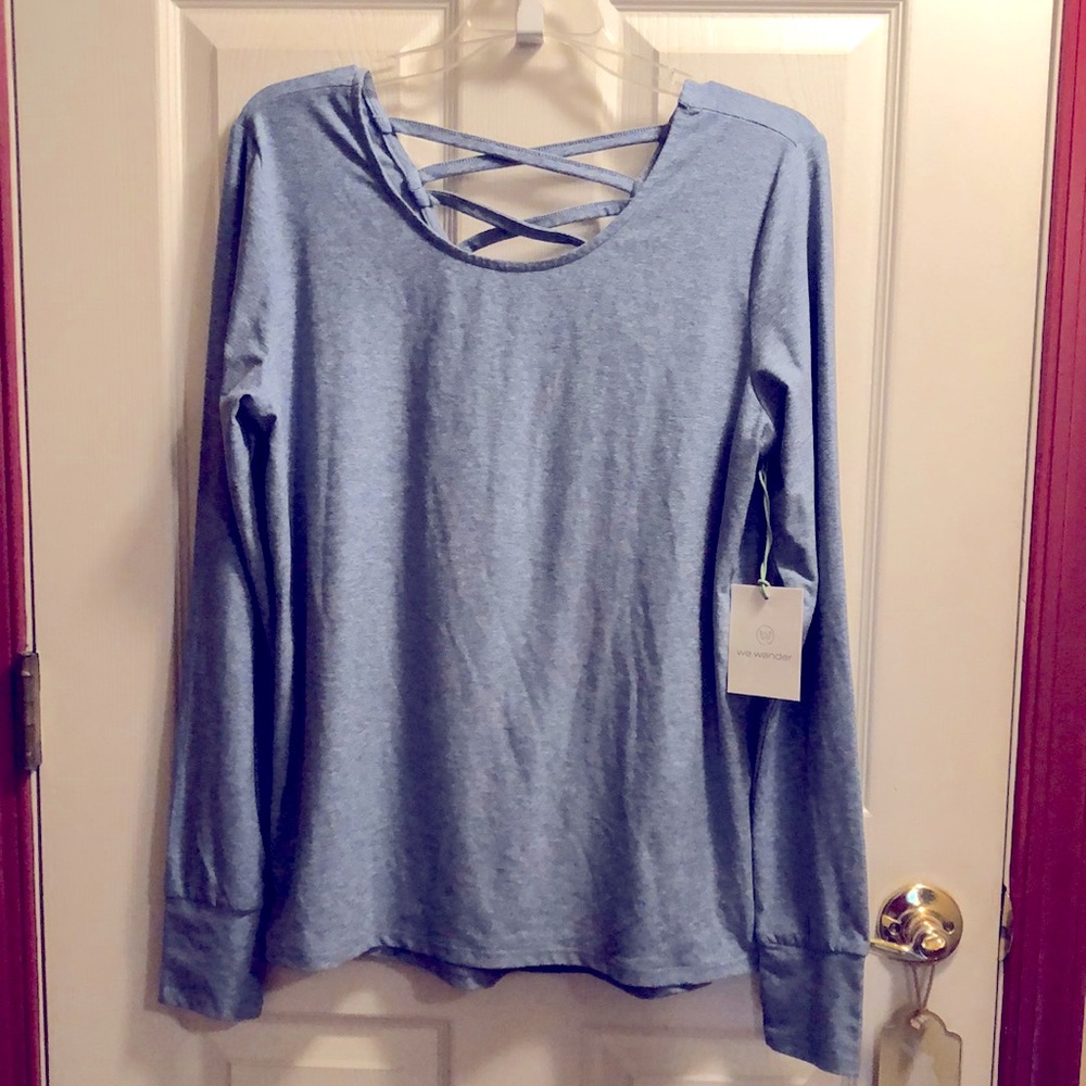 NWT We Wander Performance Cross Back Top